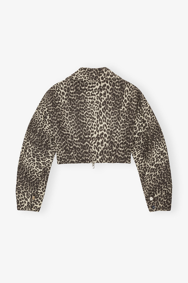 LEOPARD CURVE SLEEVE SHORT JACKET 7