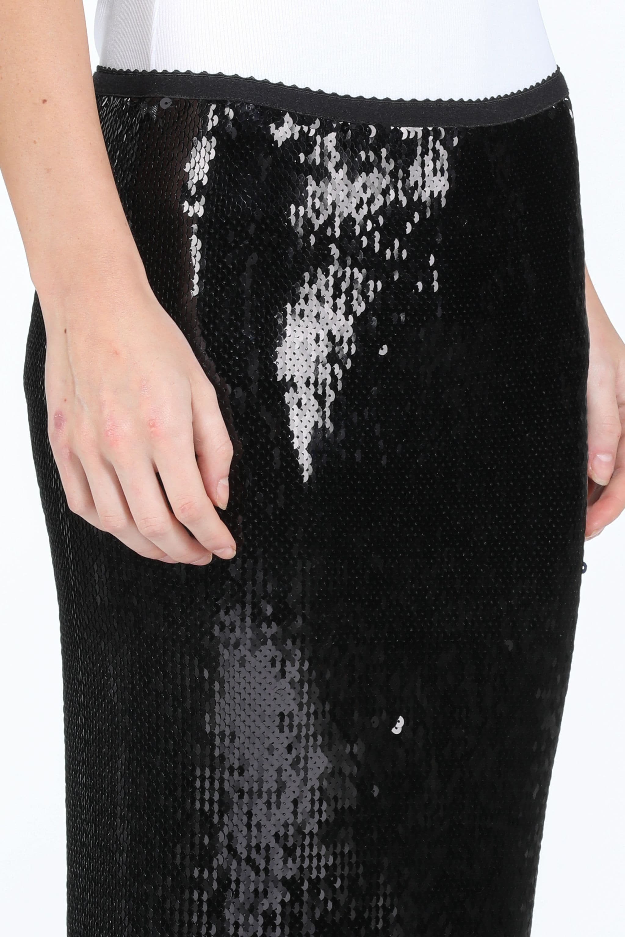SEQUIN MIDI SKIRT - 5