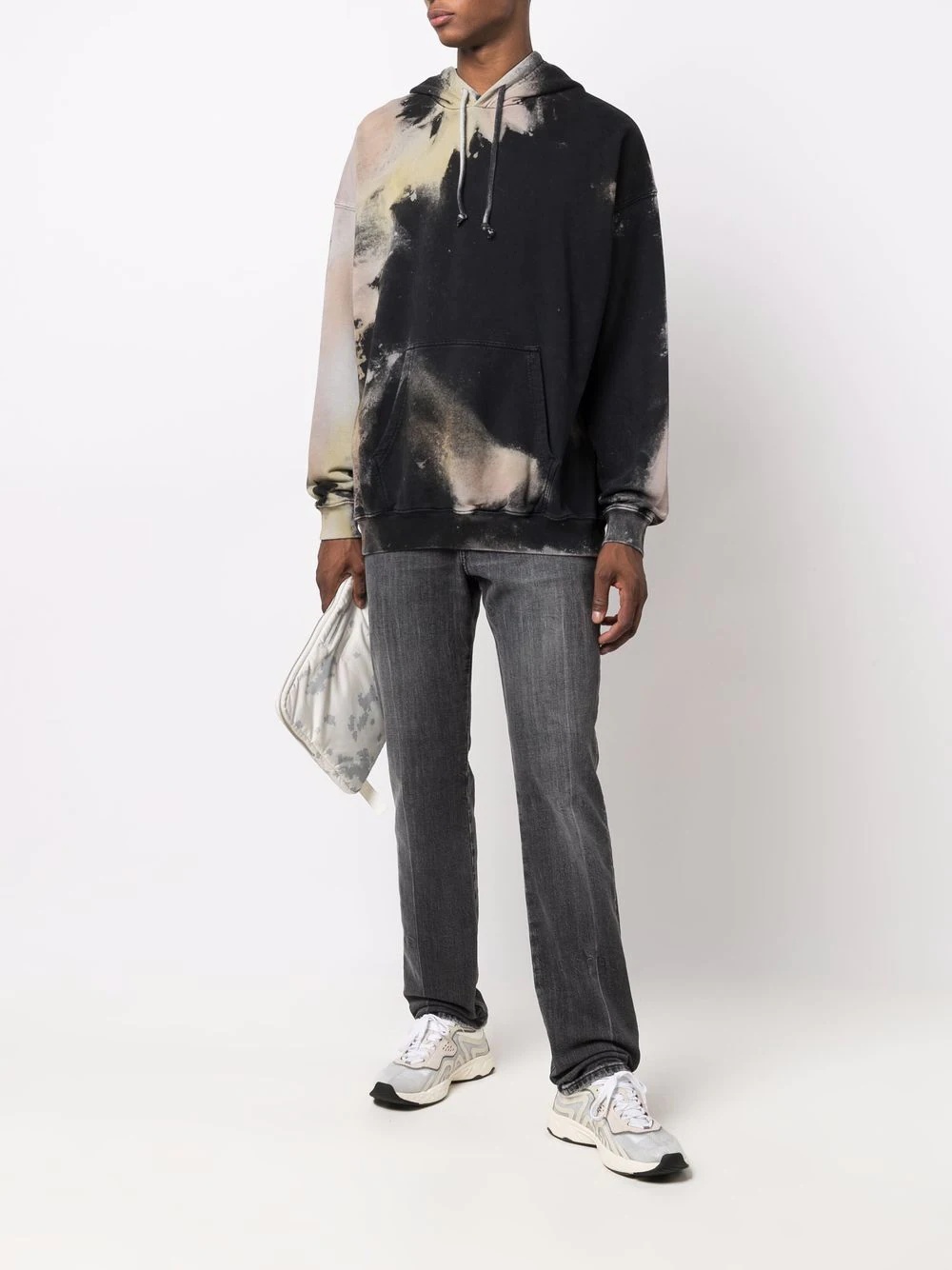 tie dye-print organic cotton hoodie - 2