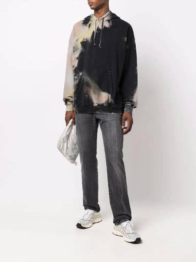 Diesel tie dye-print organic cotton hoodie outlook