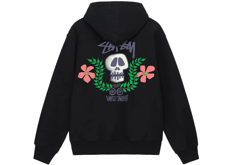 Stüssy Stussy Skull Crest Hoodie Black outlook
