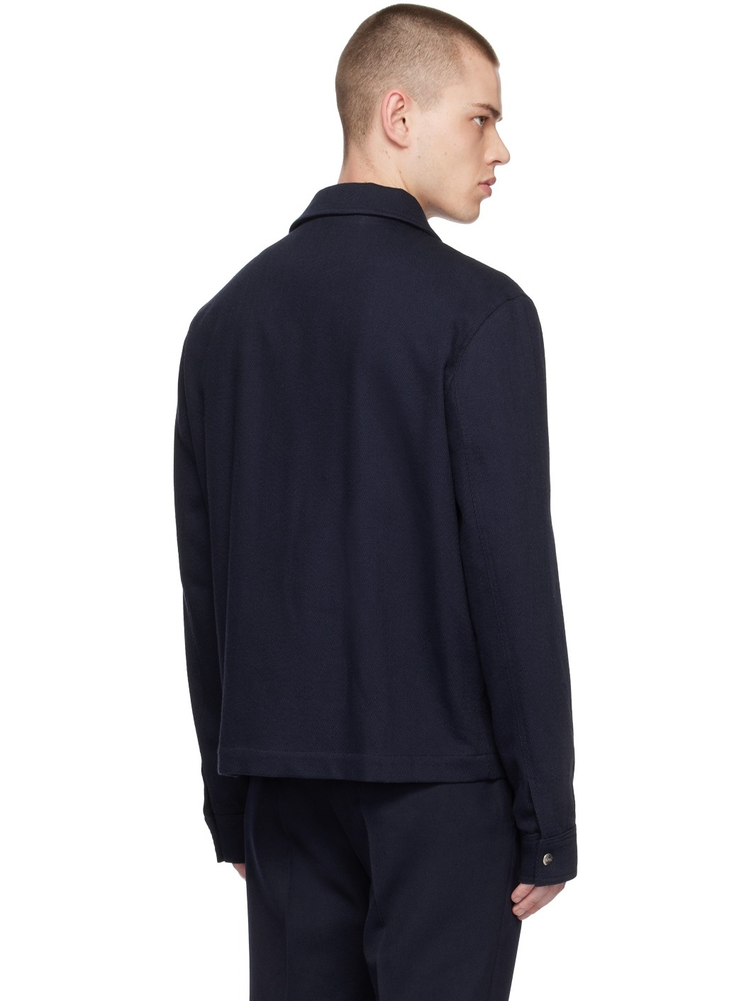 Navy Press-Stud Jacket - 3