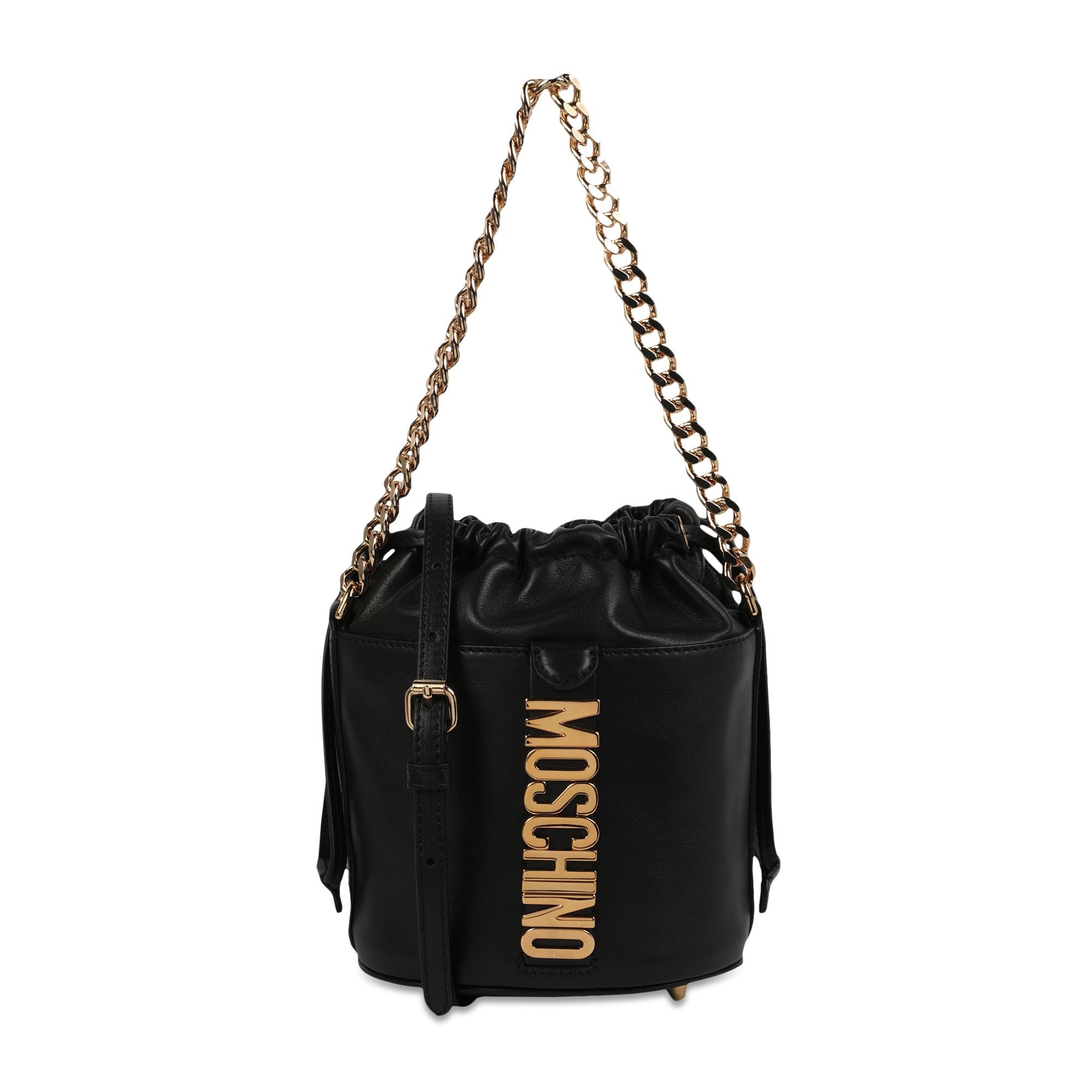 Moschino Logo Bucket Bag 'Black' - 1