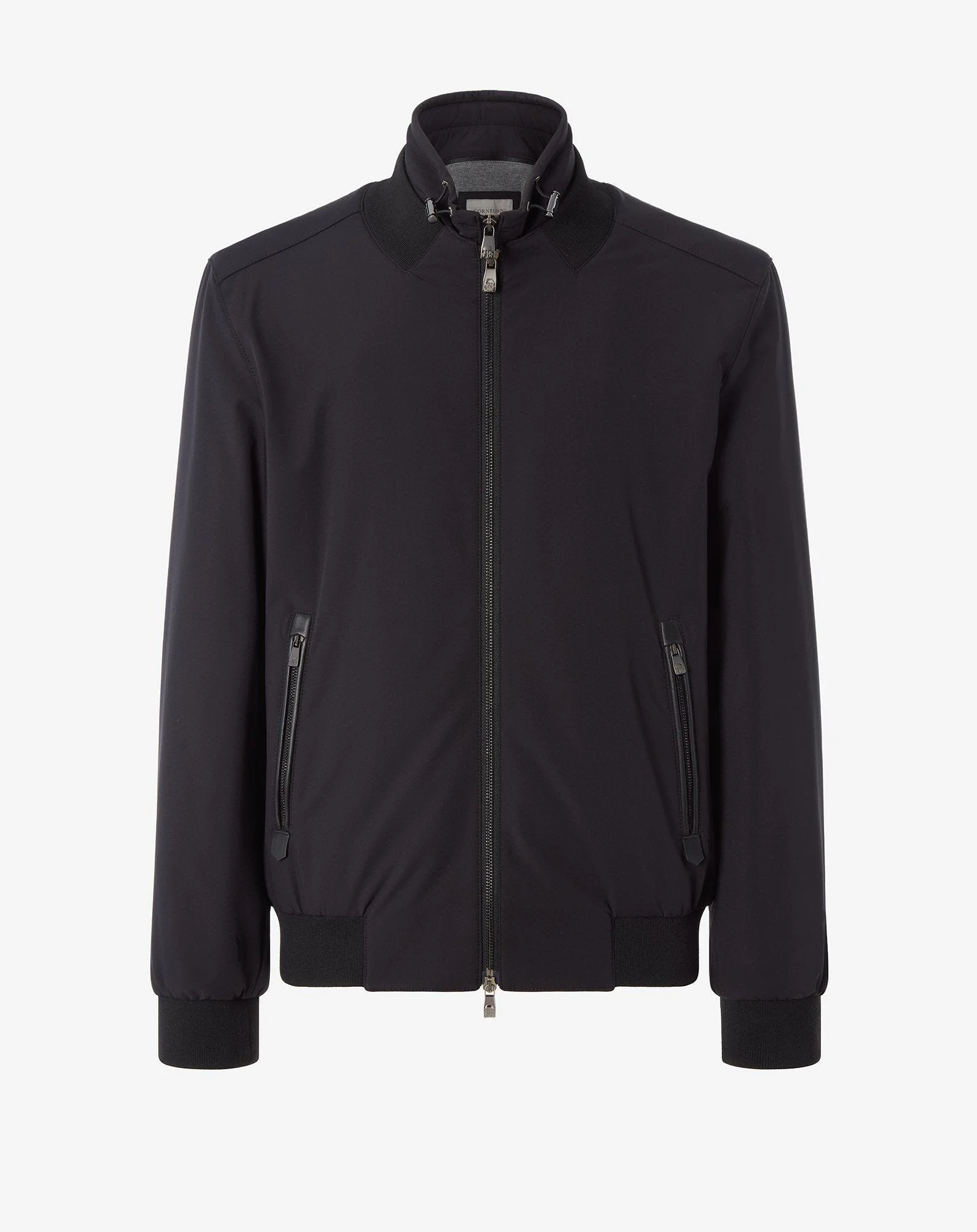 Black stretch technical fabric jacket - 1