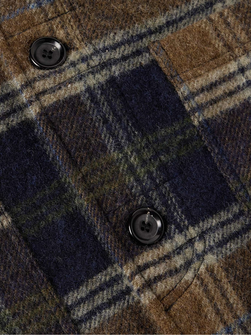 Lambeth Checked Wool-Flannel Shirt Jacket 3