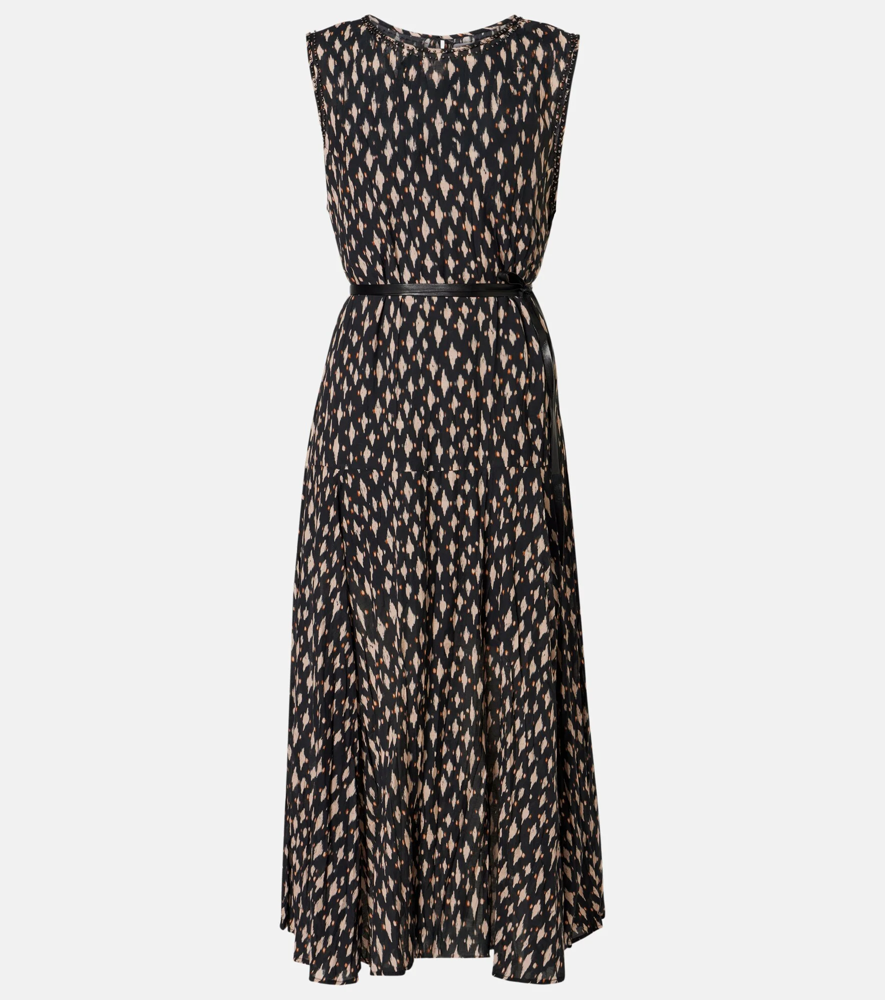 Kaitlyn beaded cotton-blend midi dress - 1
