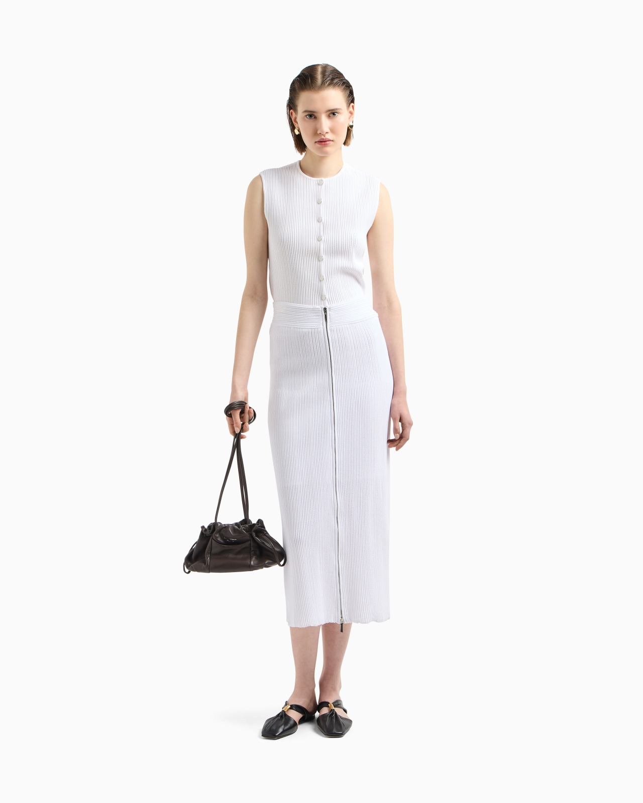 PERFORATED OTTOMAN FABRIC WAISTCOAT - 2