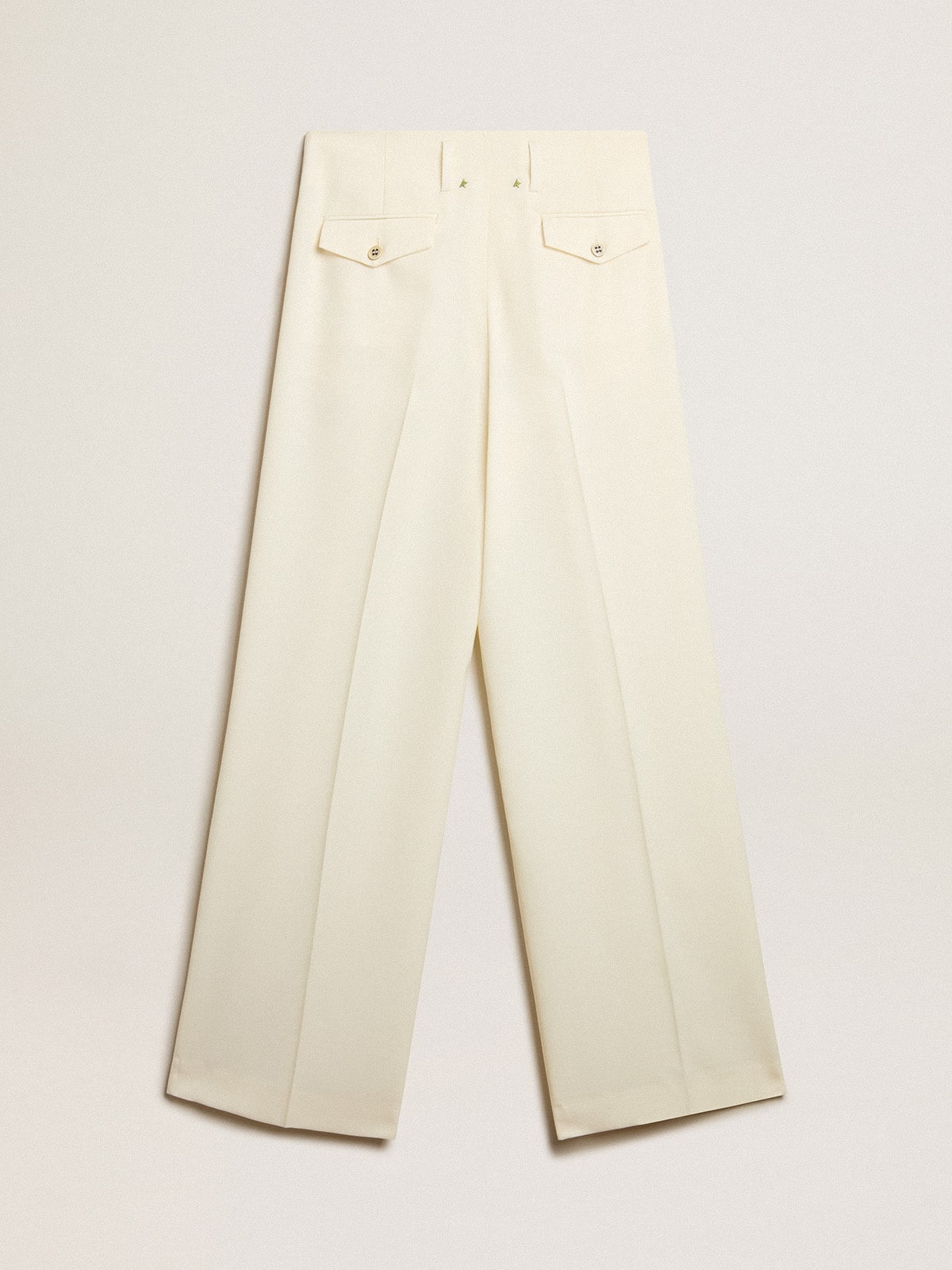 Women's joggers in aged white wool blend - 2