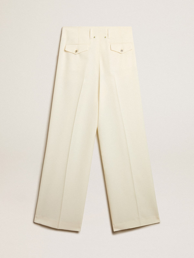 Golden Goose Women's joggers in aged white wool blend outlook