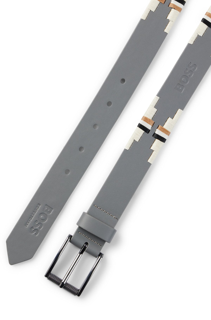 BOSS EQUESTRIAN POLO BELT WITH EMBROIDERED PATTERN outlook