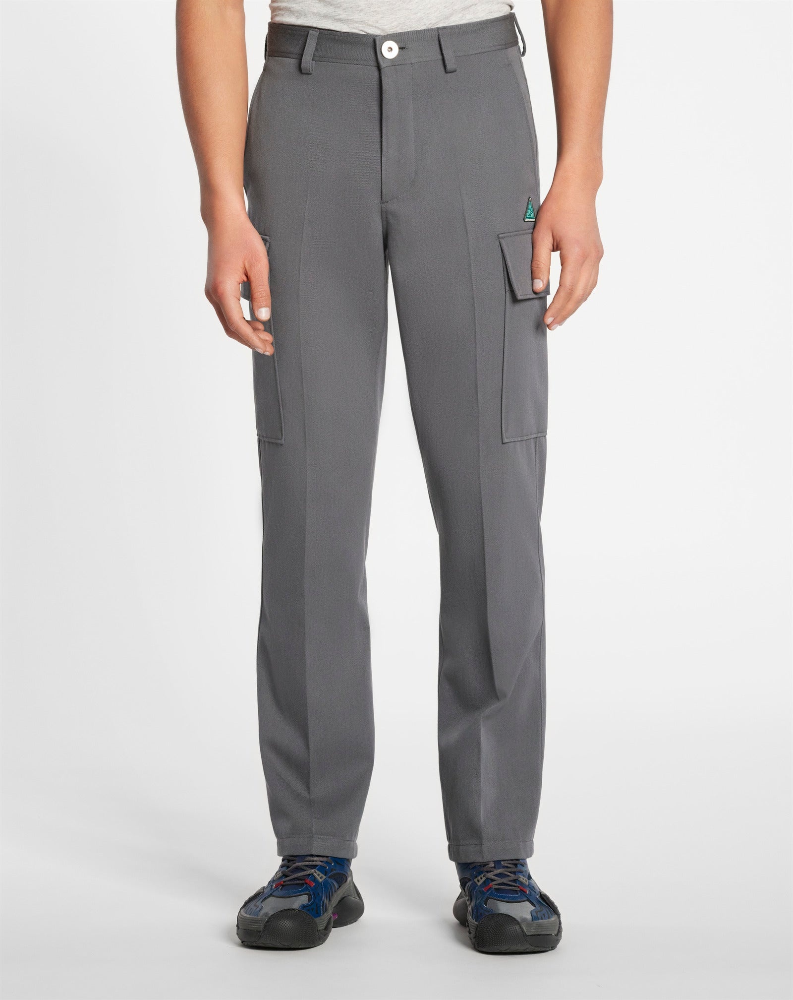 CARGO PANTS WITH EMBROIDERED LANVIN TRIANGLE LOGO - 3
