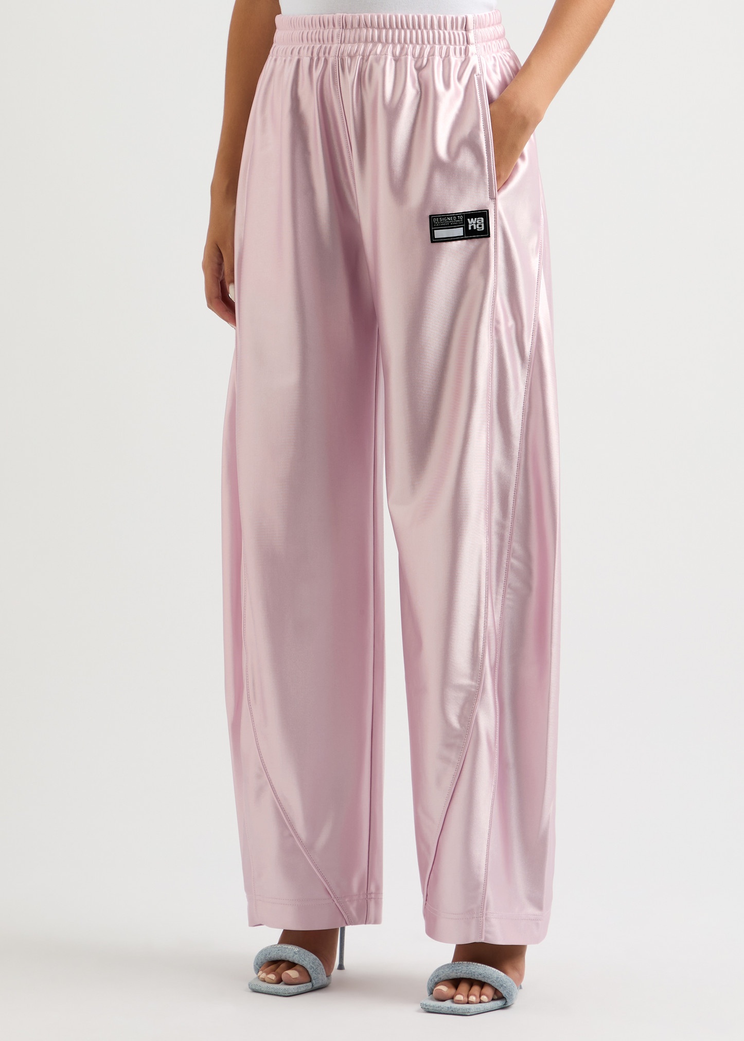 Logo satin-jersey track pants - 2