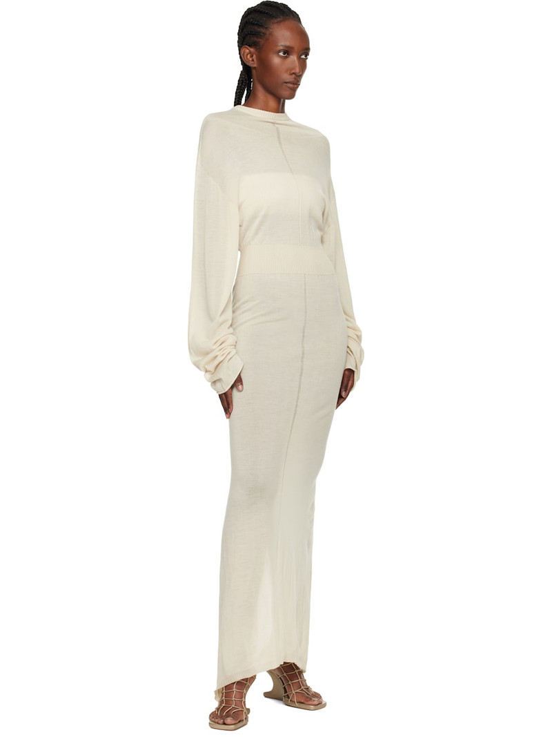 Rick Owens Off-White Concordians Hooded Maxi Dress outlook