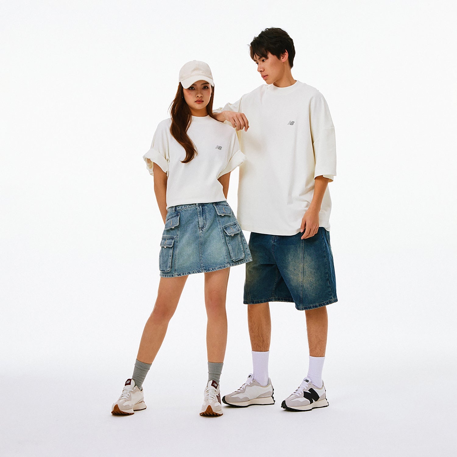 New Balance NB Logo Cotton T-shirt 'White' AMT41333-CIC - 7