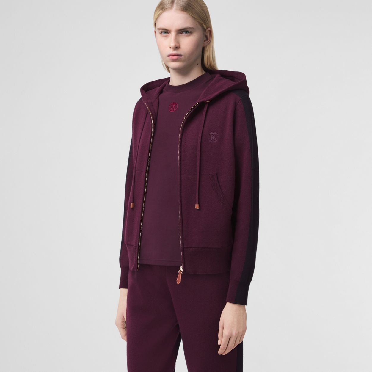 Monogram Motif Cashmere Blend Hooded Top - 2