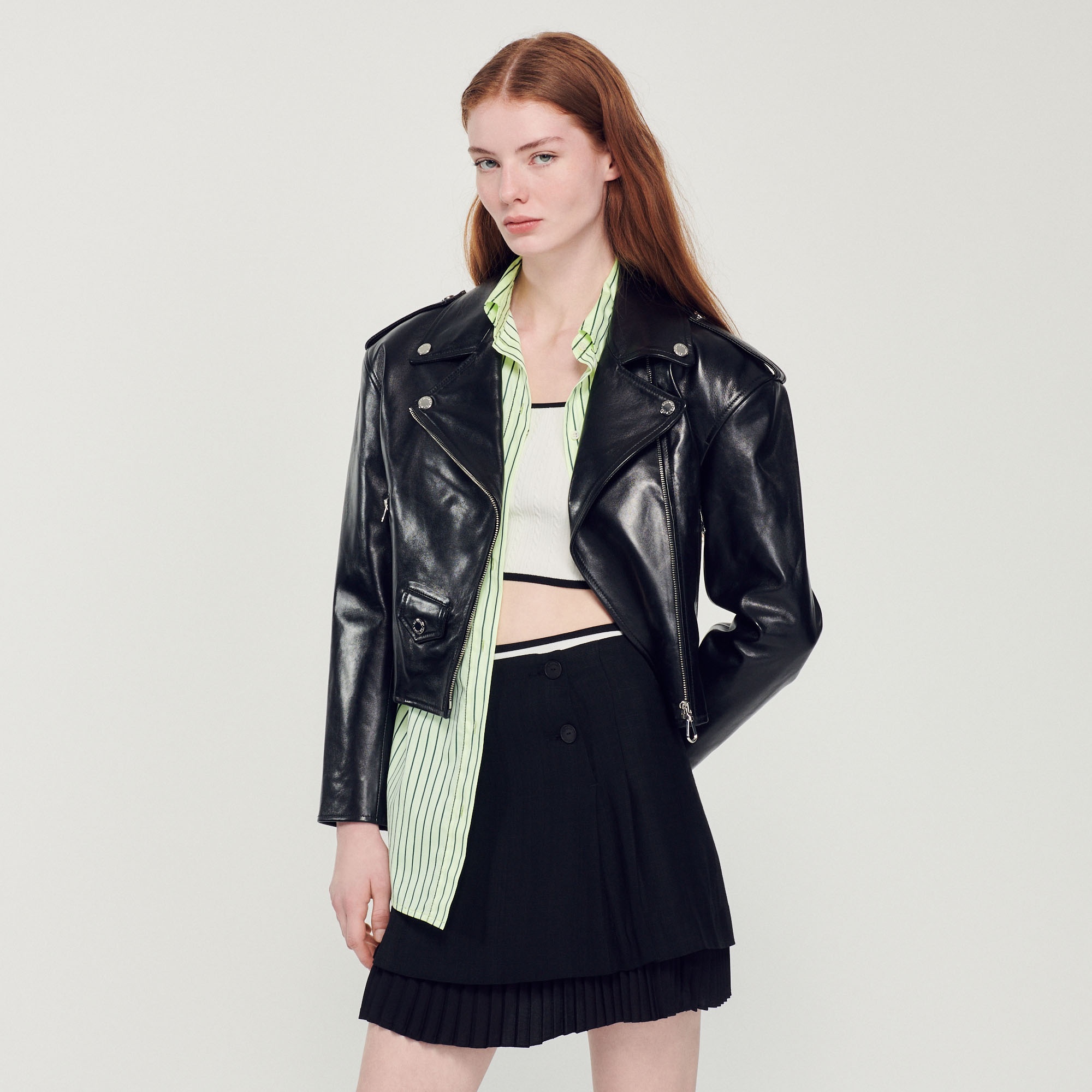 Short skirt with pleated effect - 5