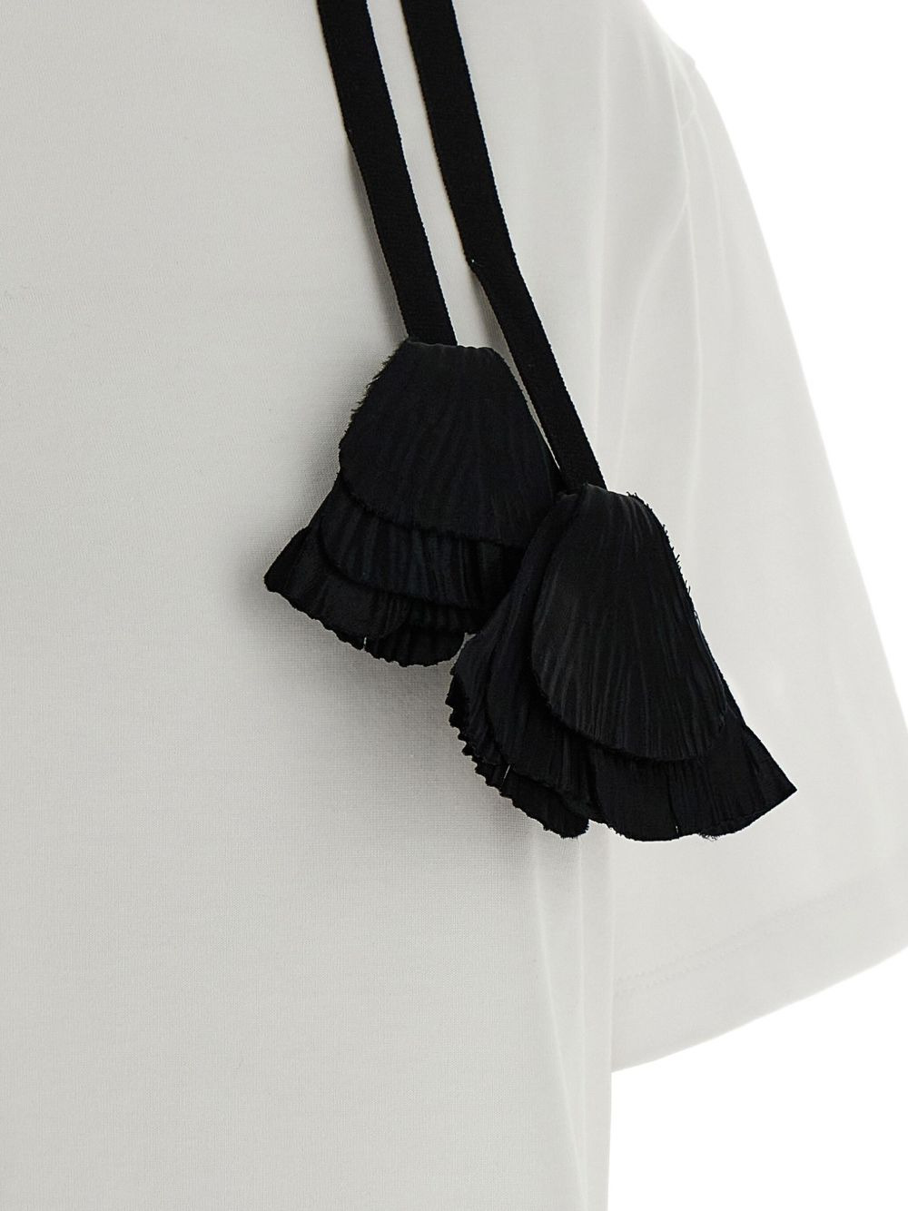 pleated-tassel T-shirt - 4