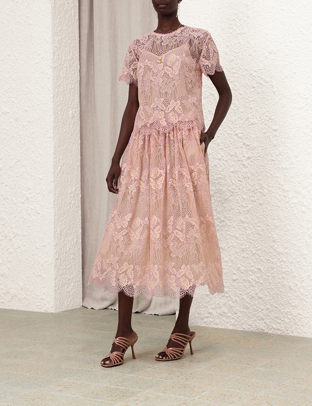 HARMONY LACE MIDI SKIRT - 3