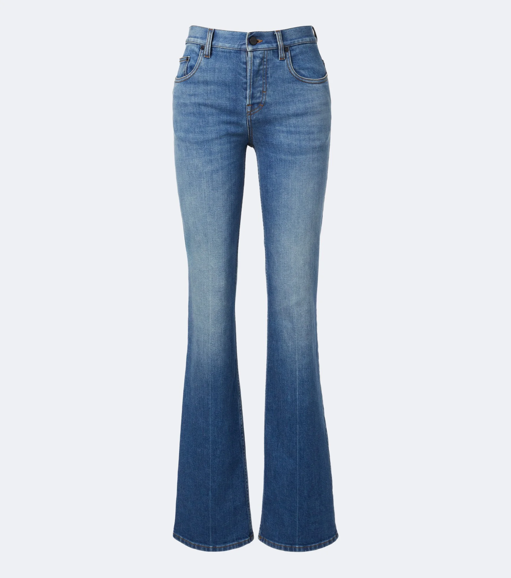 Mid-rise flared jeans - 1