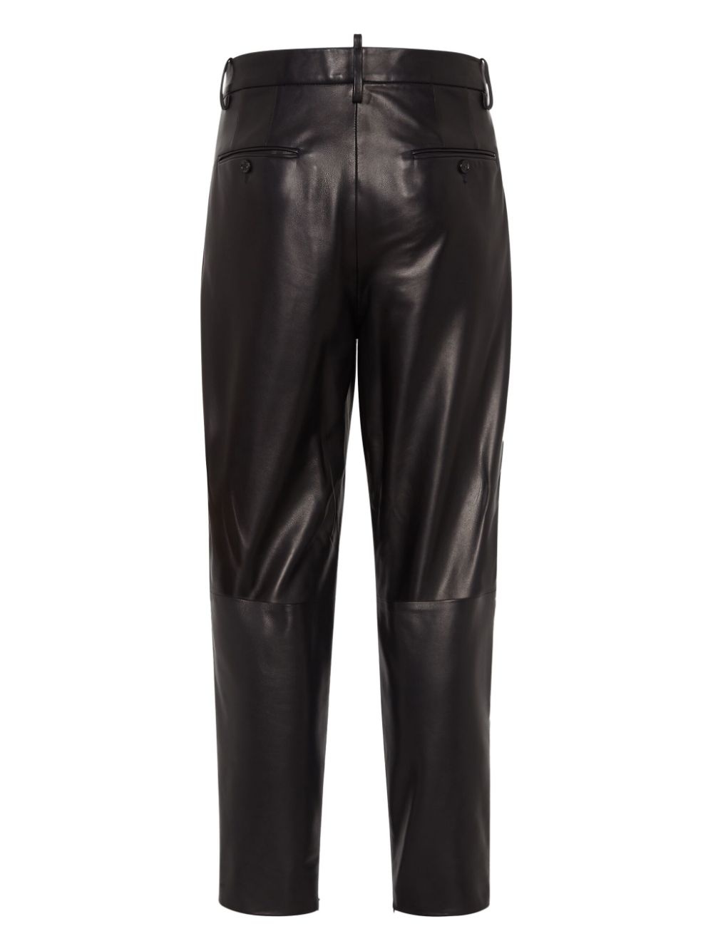 leather tapered trousers - 2