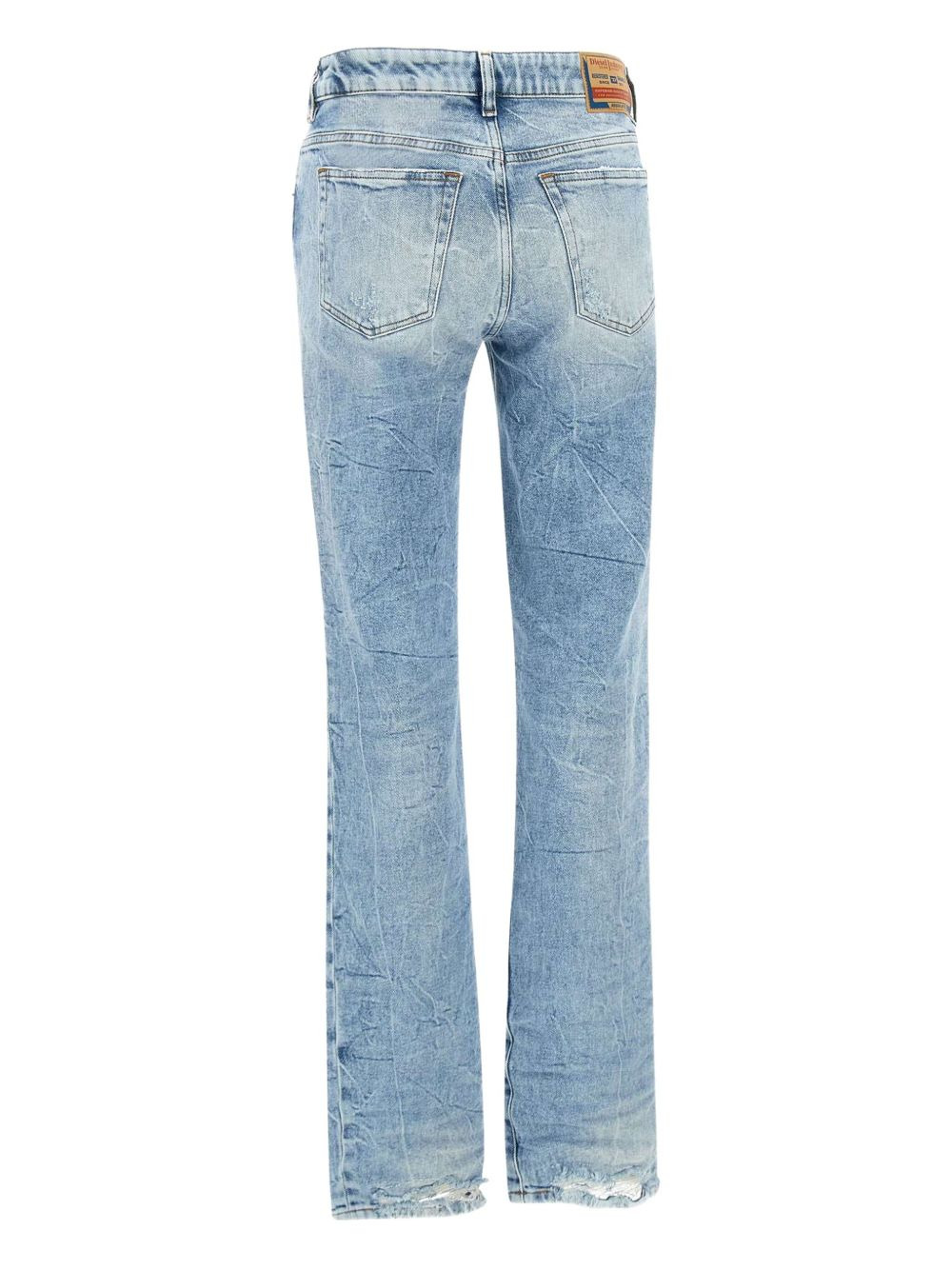 faded straight-leg jeans - 2