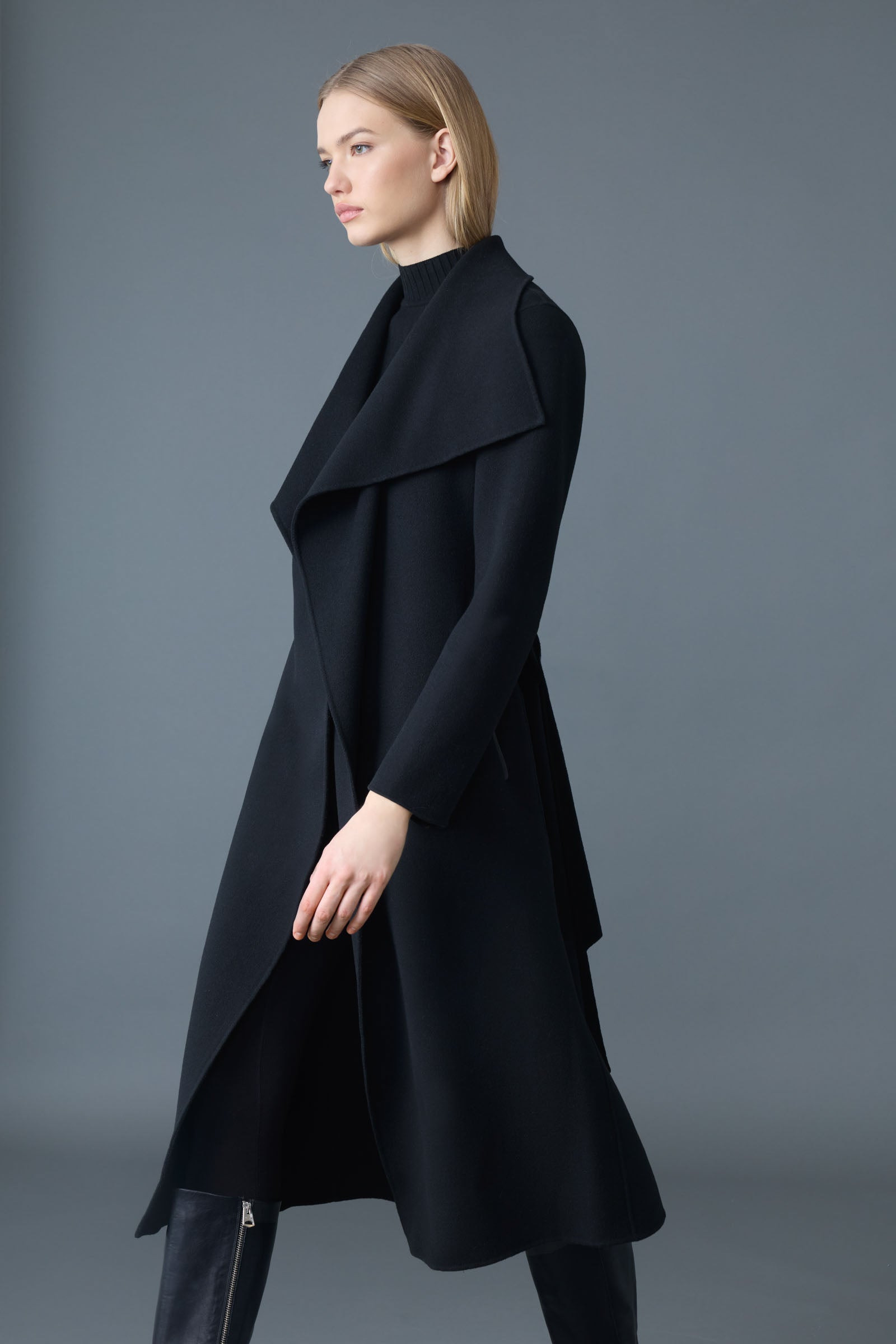 MAI-CN Double-face wool wrap coat - 5