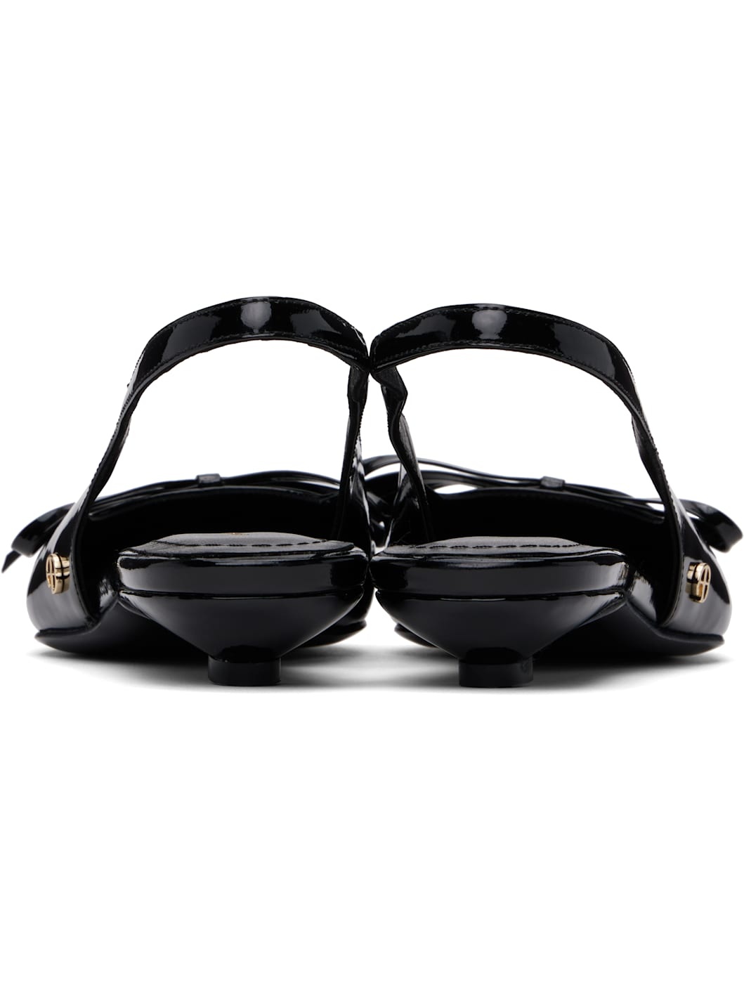 Black Zoey Slingback Heels - 2