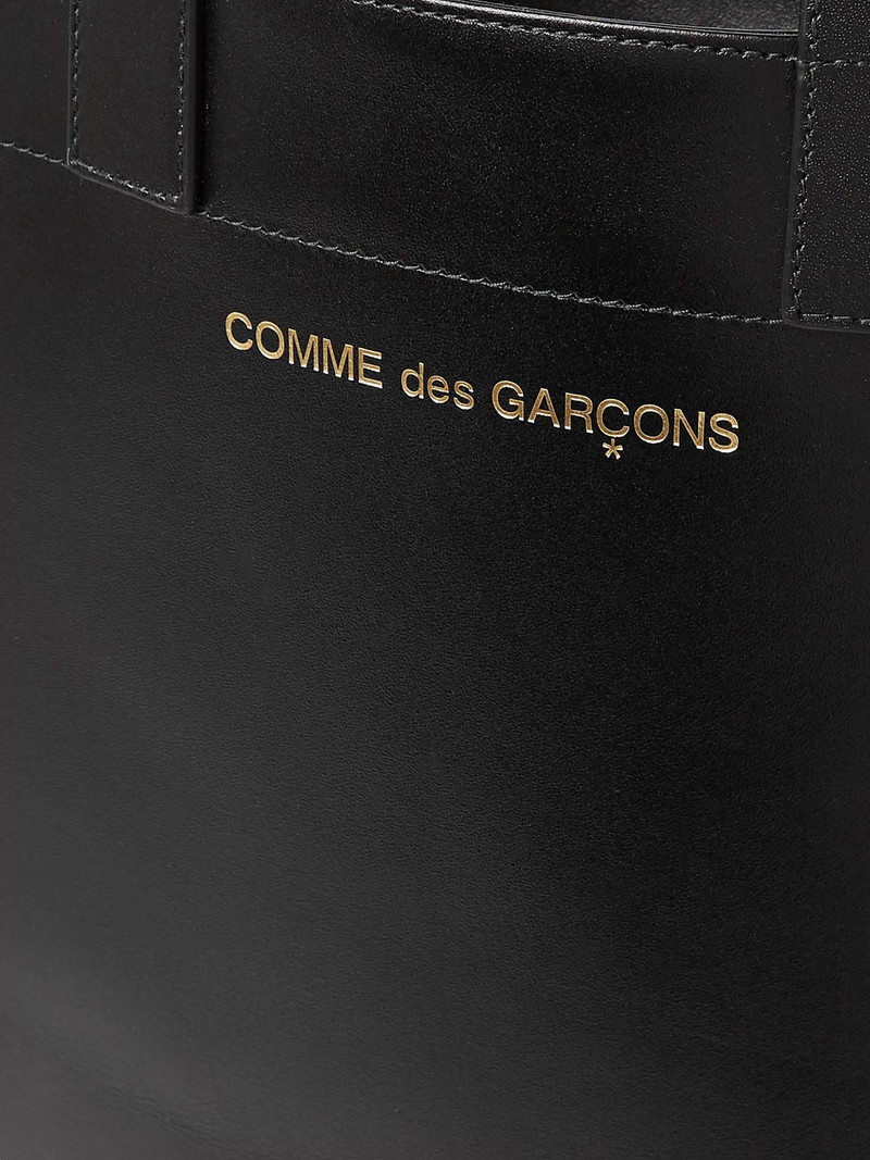 Logo-Print Leather Tote Bag 5