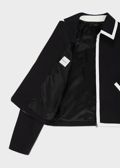 Paul Smith Women's Black Linen Zip Jacket outlook