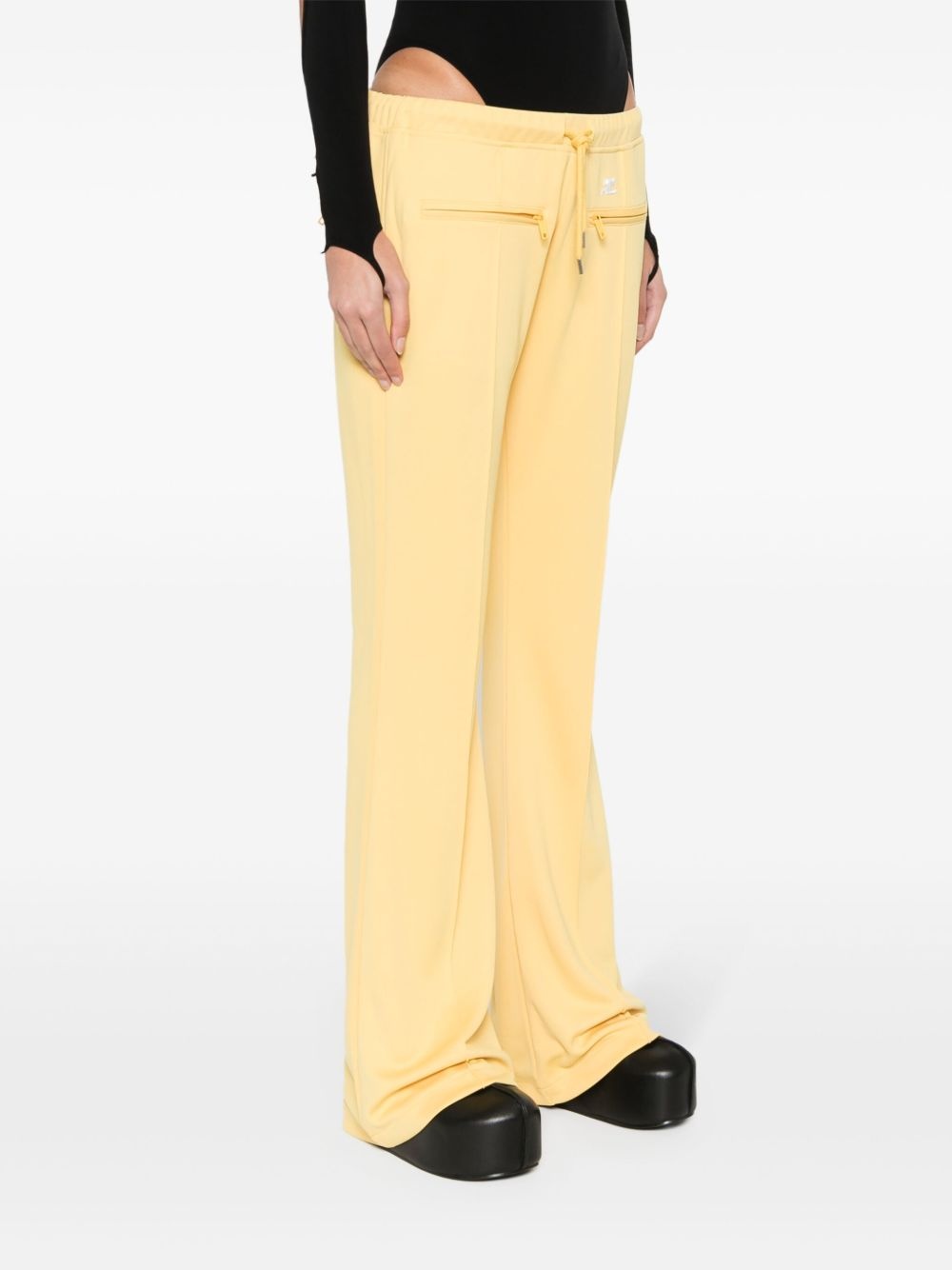 logo-appliqué wide trousers - 3