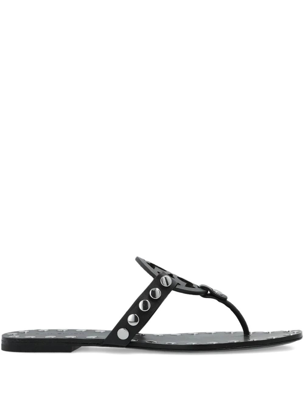 Studded Miller leather flat sandals - 1