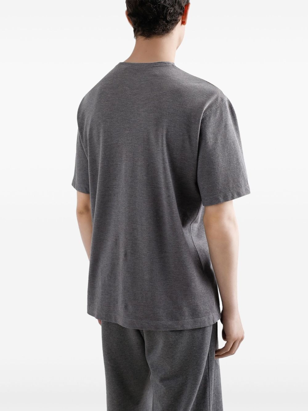 logo-plaque cotton T-shirt - 5