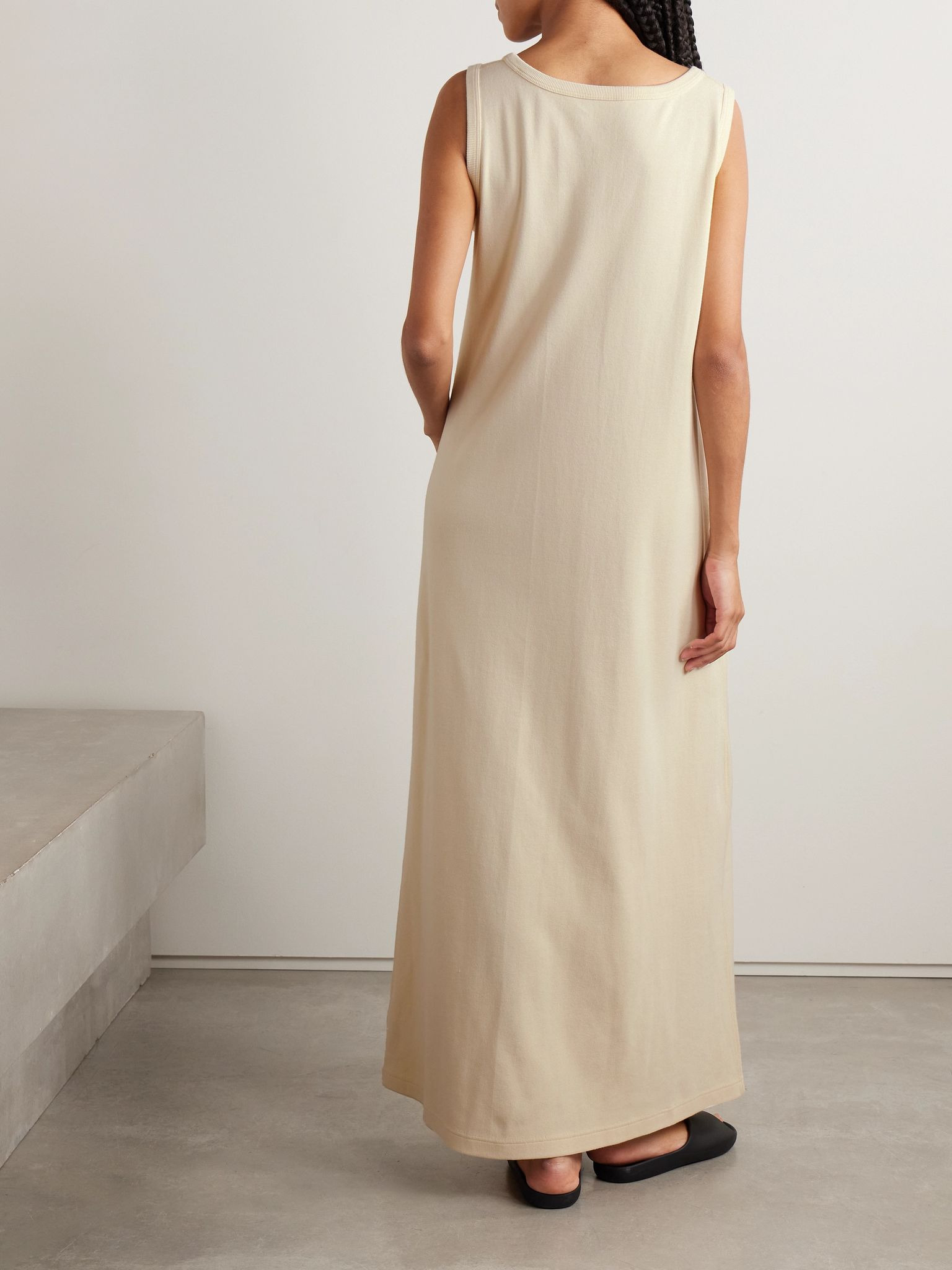 Tetzi cotton maxi dress Beige - 3