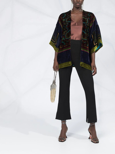 Etro carpet-print velvet jacket outlook