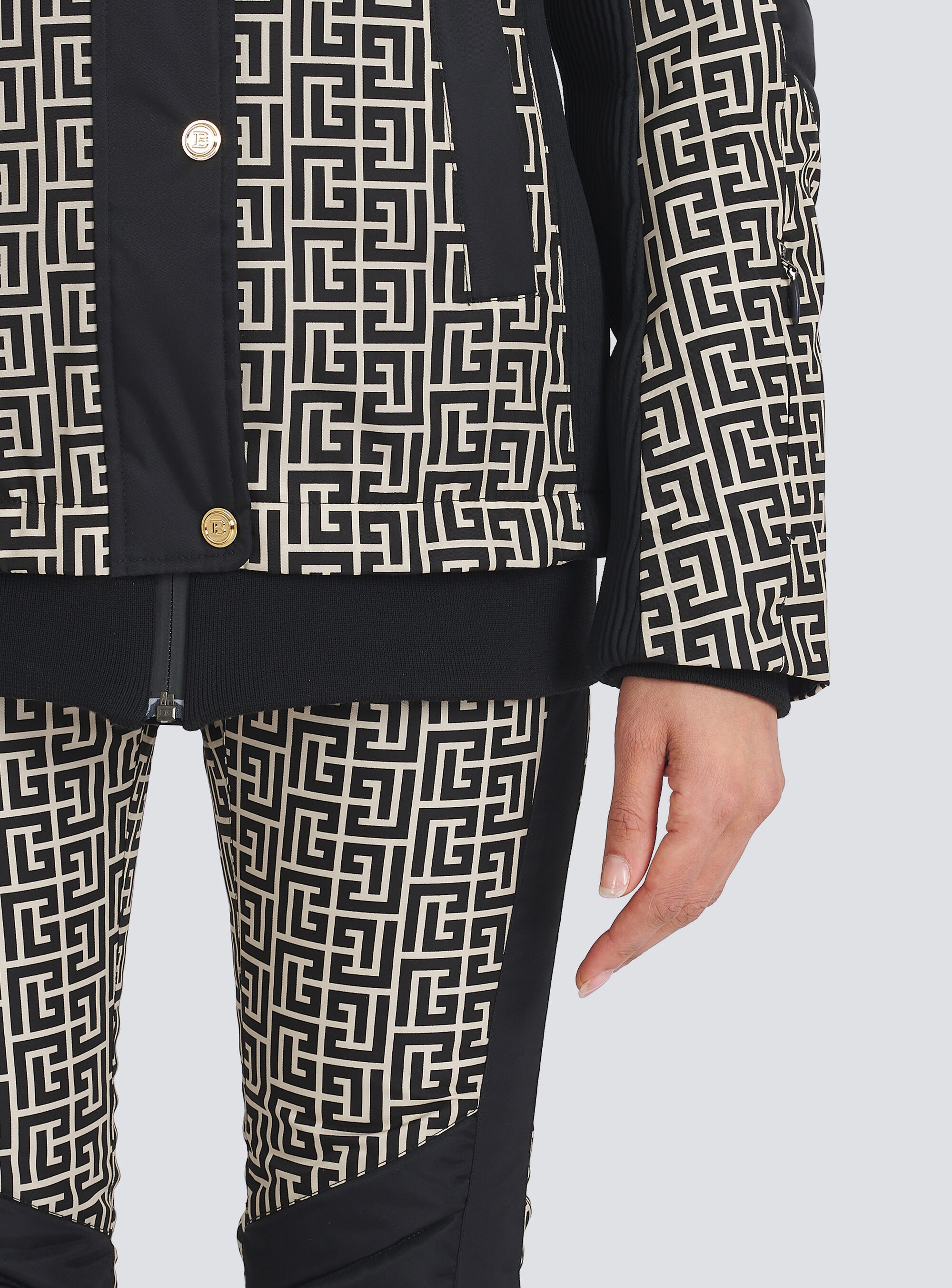 Balmain x Rossignol - Balmain-monogrammed hooded ski coat - 8