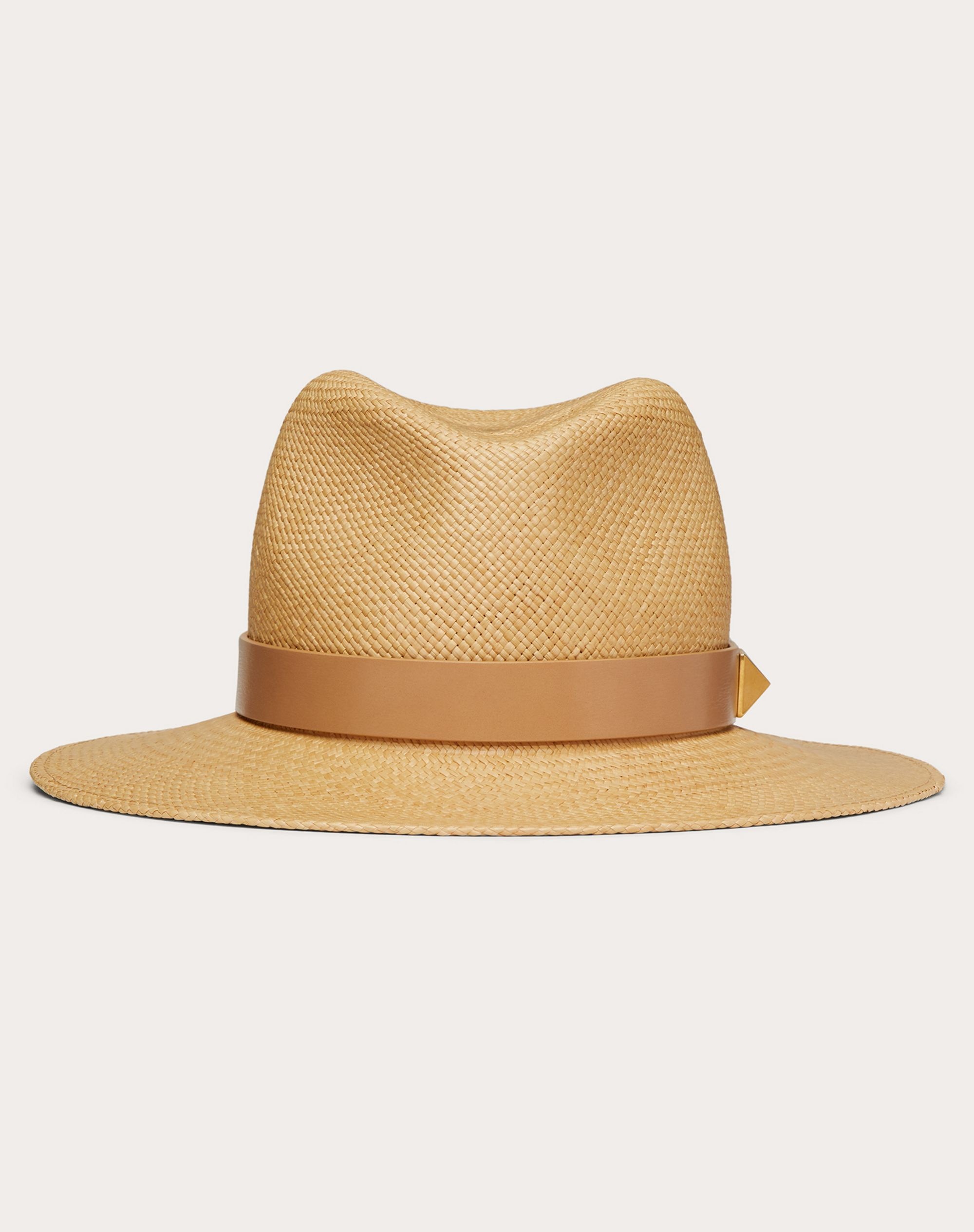 ROMAN STUD STRAW FEDORA - 1