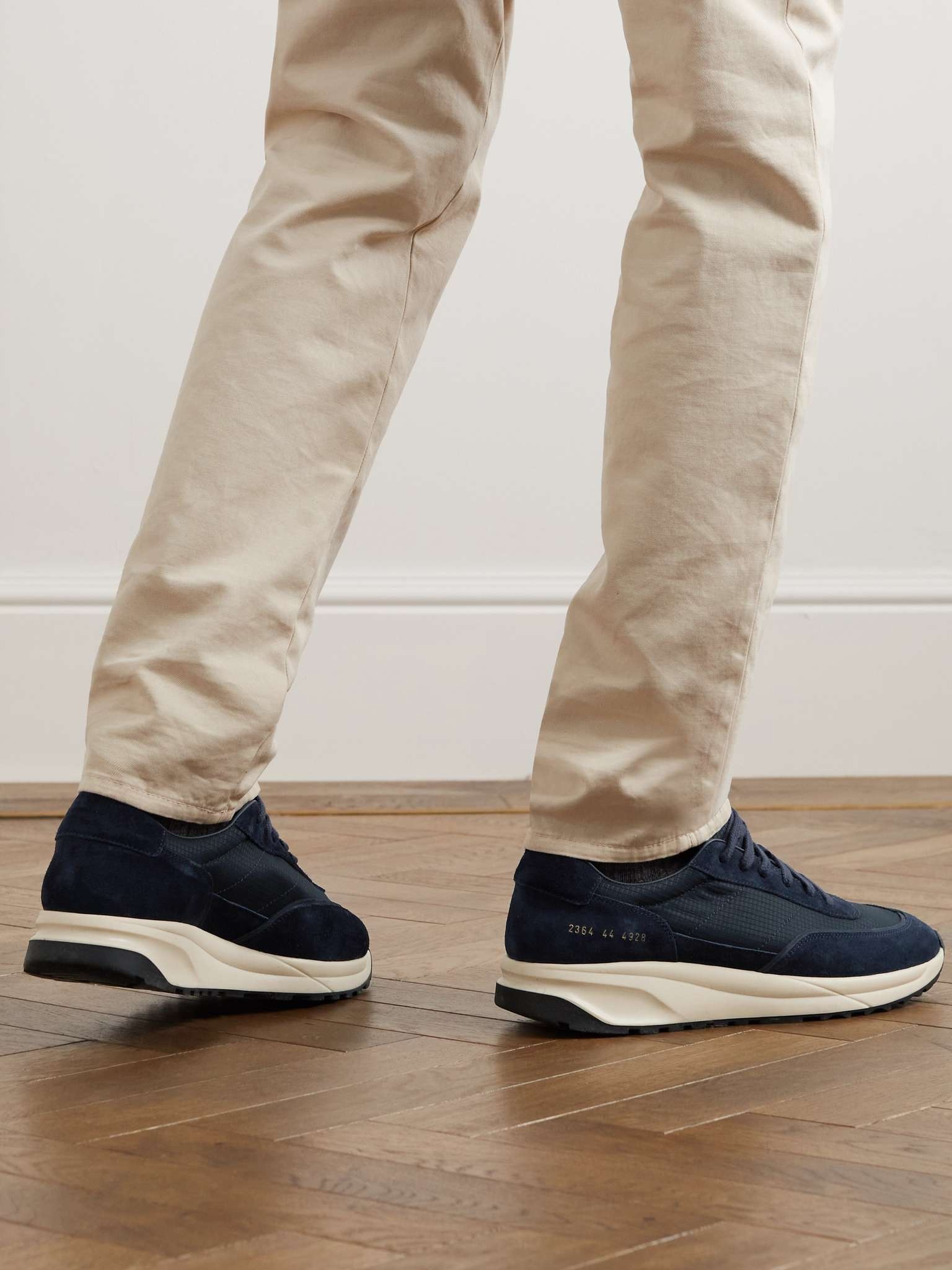 Track 80 Leather-Trimmed Suede and Ripstop Sneakers - 3