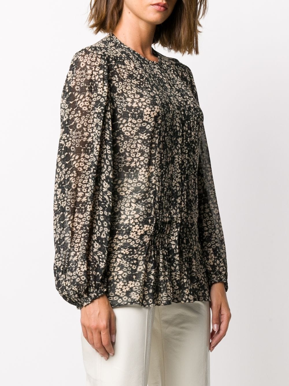 floral-print blouse - 3