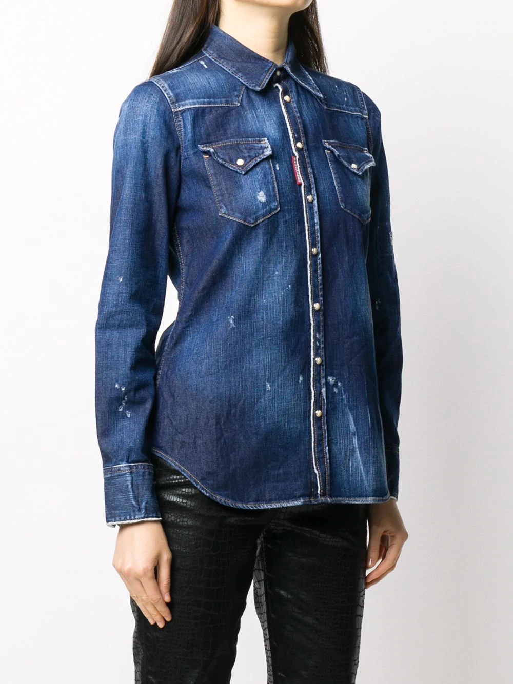 long-sleeve denim shirt - 3