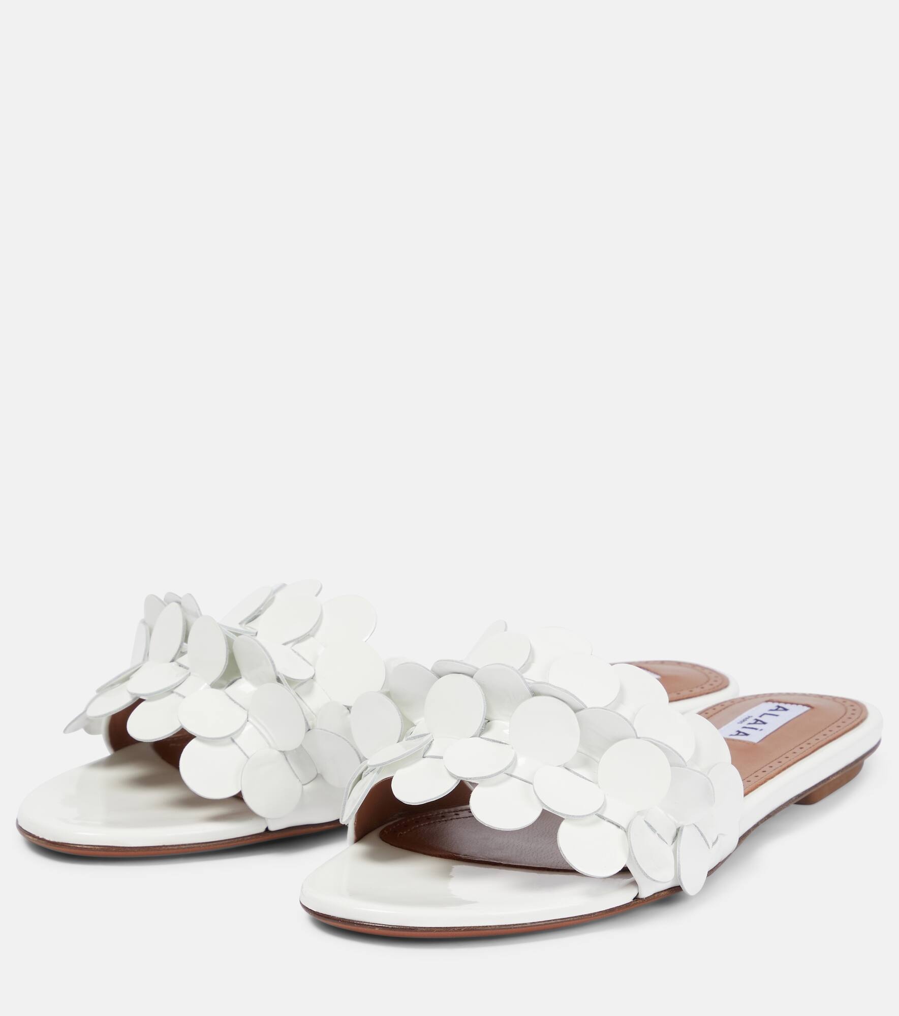 Confetti leather sandals - 5