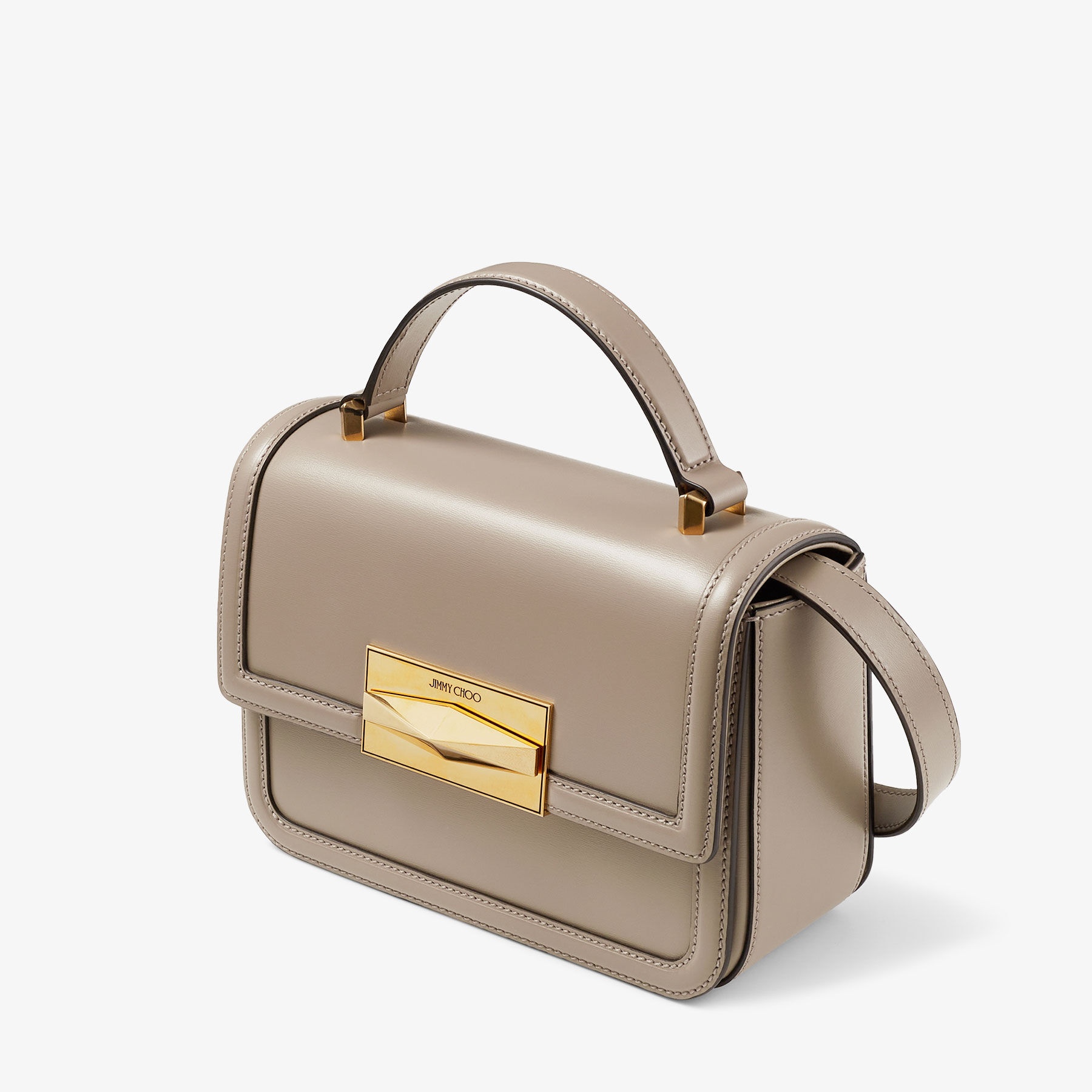 Diamond Tophandle
Taupe Box Calf Leather Top Handle Bag - 4