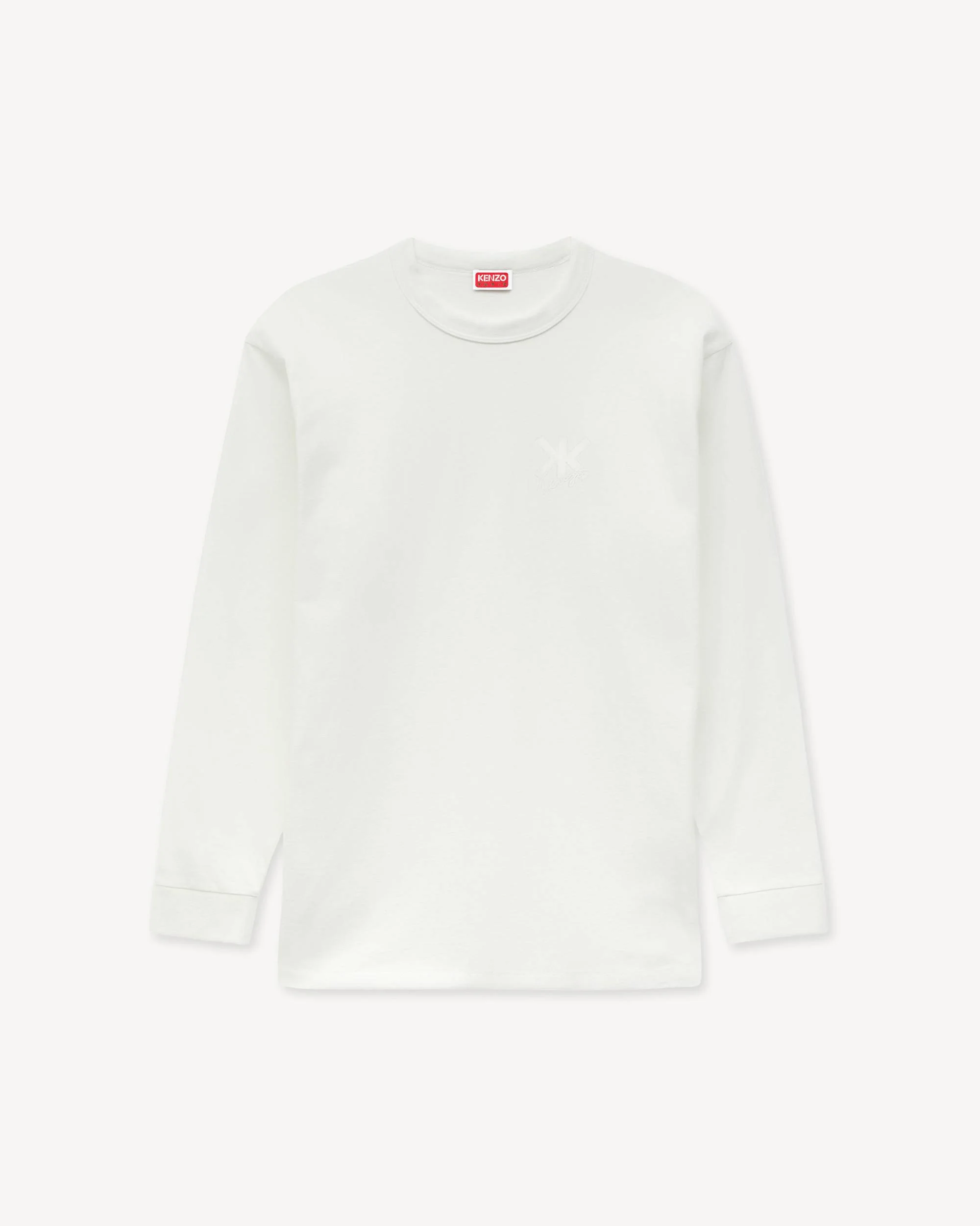 'KENZO Double K' embroidered long sleeves T-shirt in cotton - 1