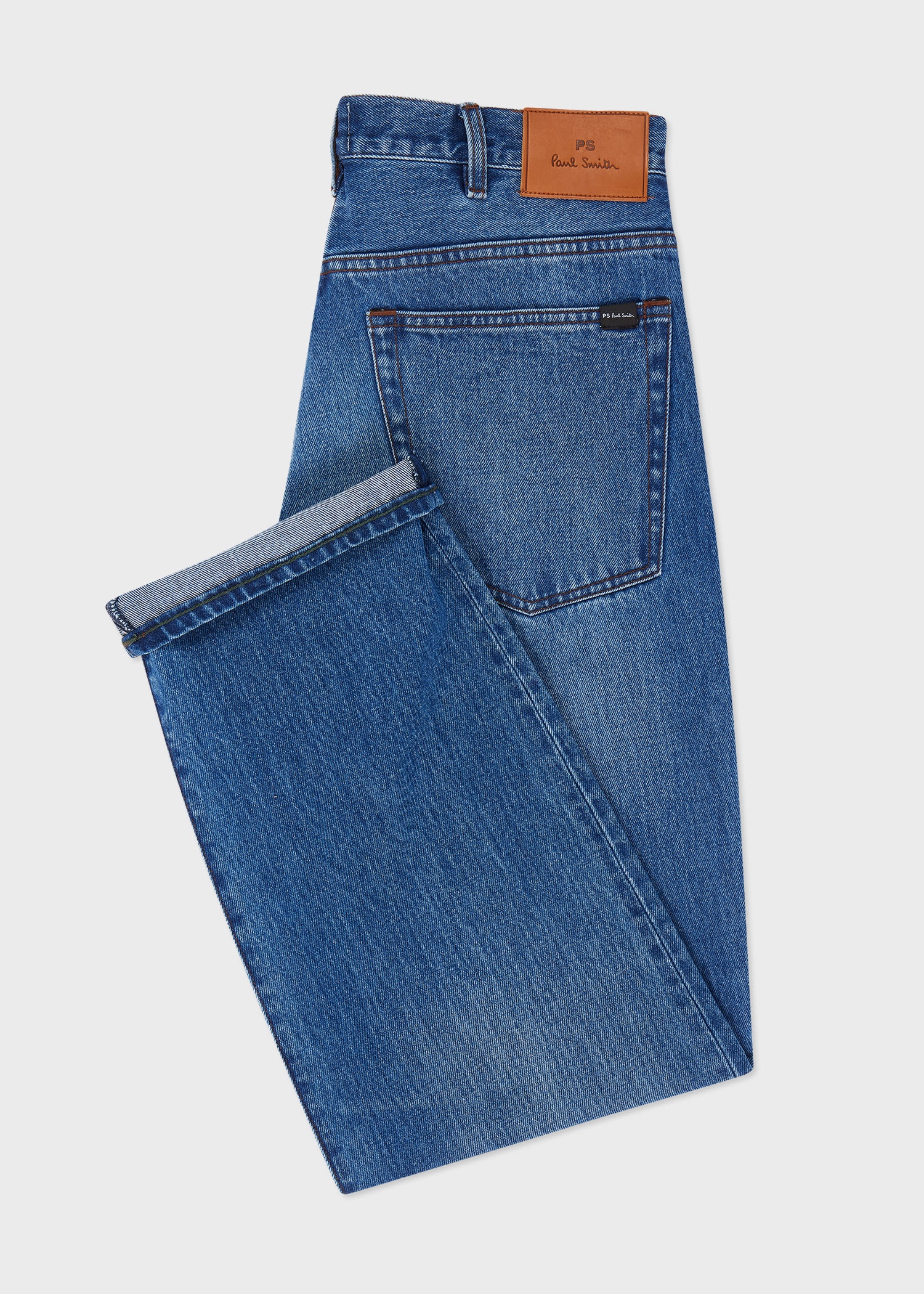 Relaxed-Fit Mid Blue Jeans - 2