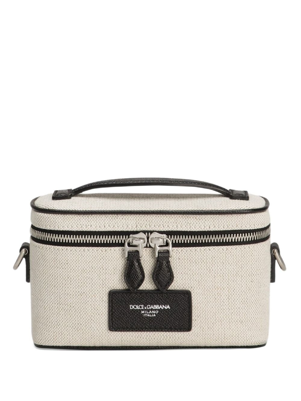 logo-print canvas tote bag - 1
