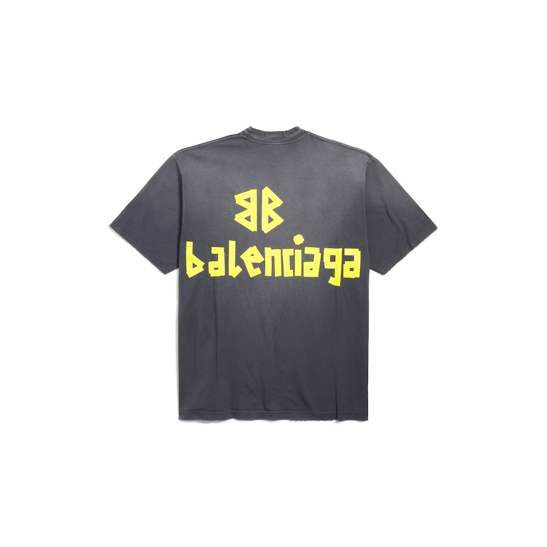 Tape Type T-shirt Medium Fit in Black Faded - 7