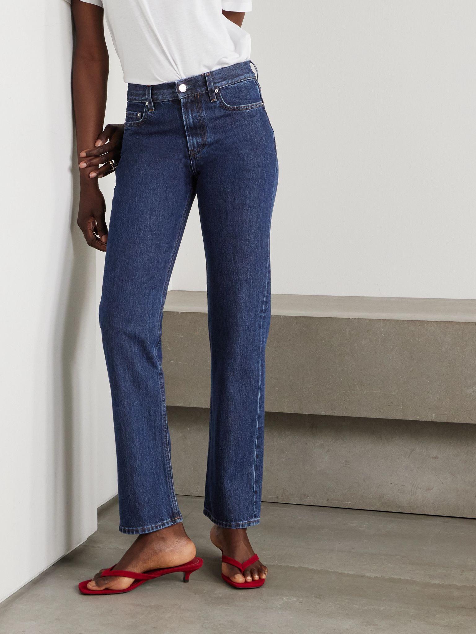 Garderob organic low-rise straight-leg jeans Indigo - 3