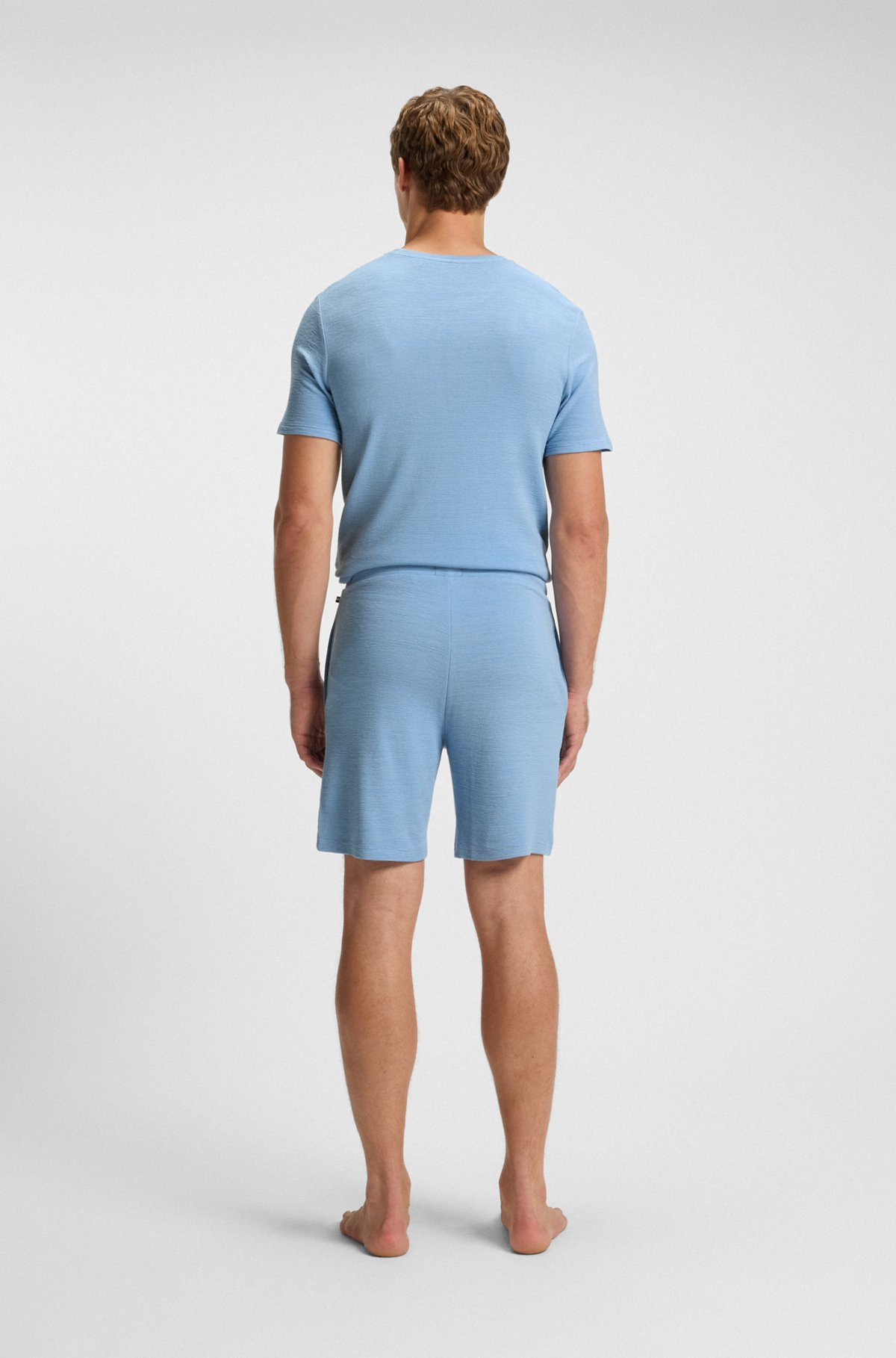 STRETCH-JERSEY PAJAMA SHORTS WITH EMBROIDERED LOGO - 4