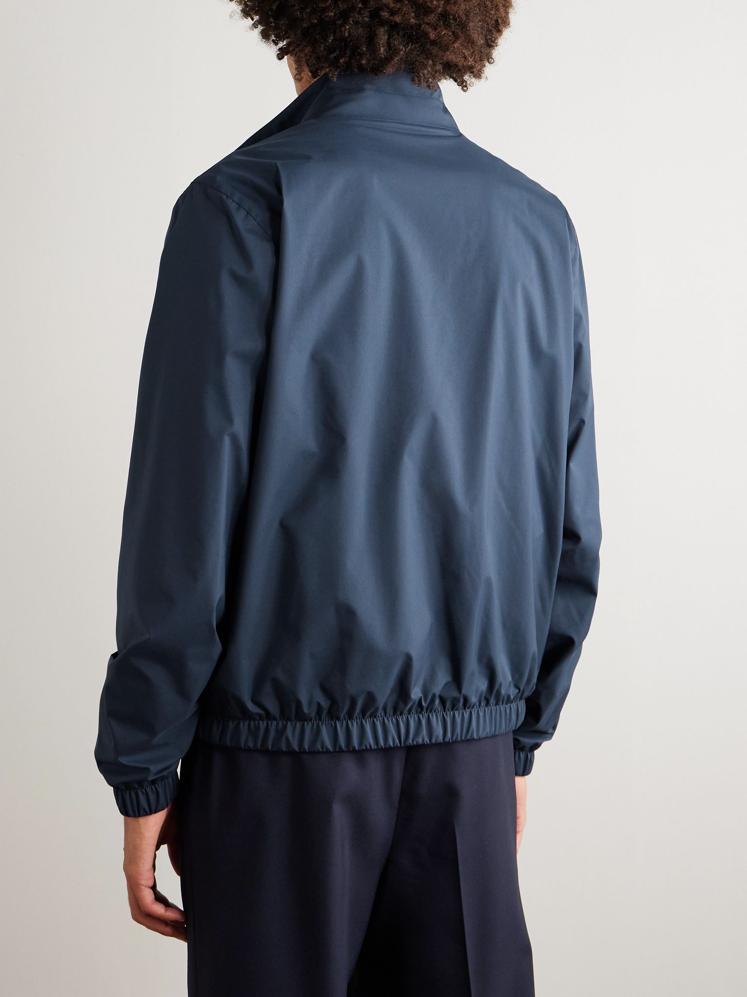 Reversible Windmate® Storm System® Nylon and Cashmere Blouson Jacket Navy - 3