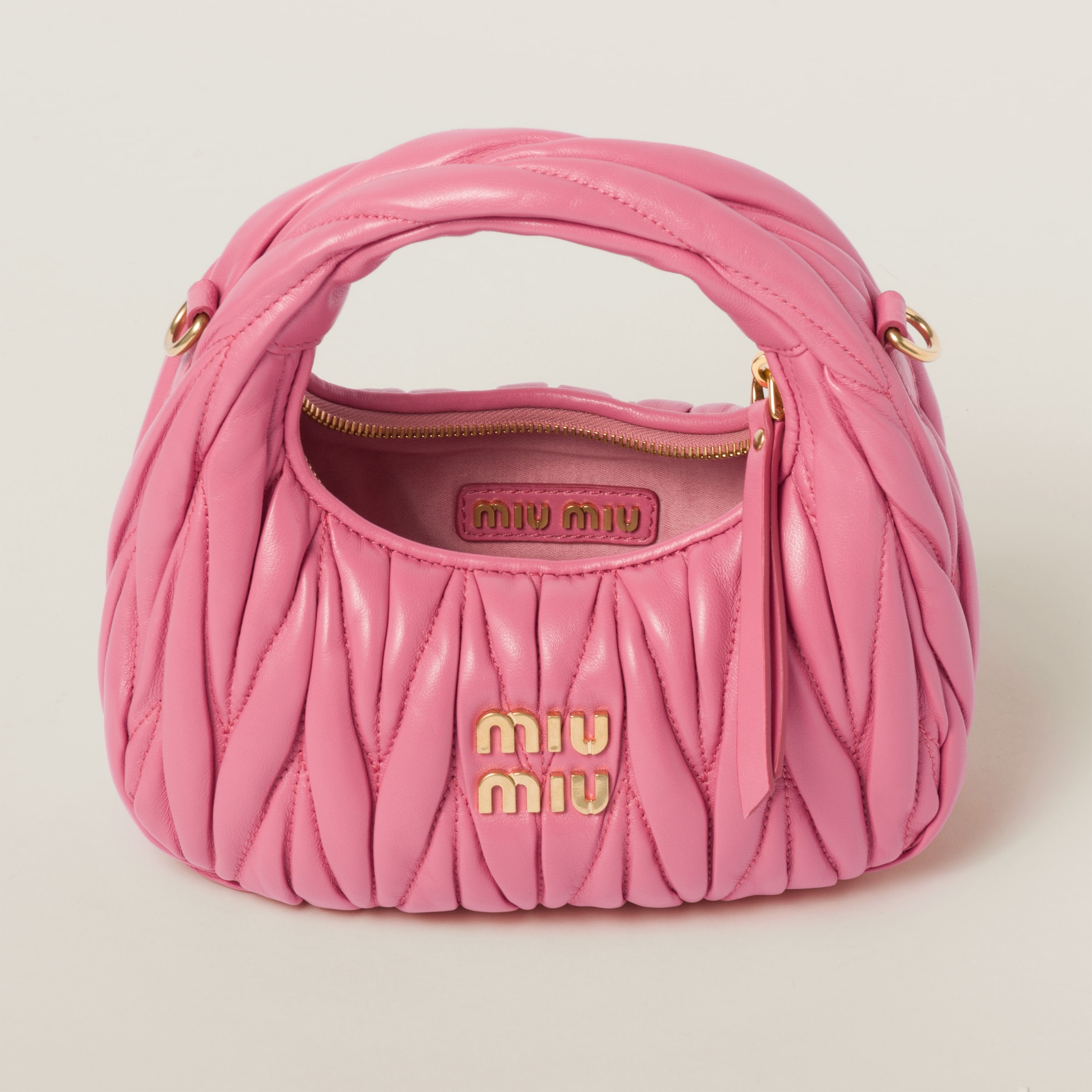 Wander matelassé nappa leather hobo mini-bag - 6