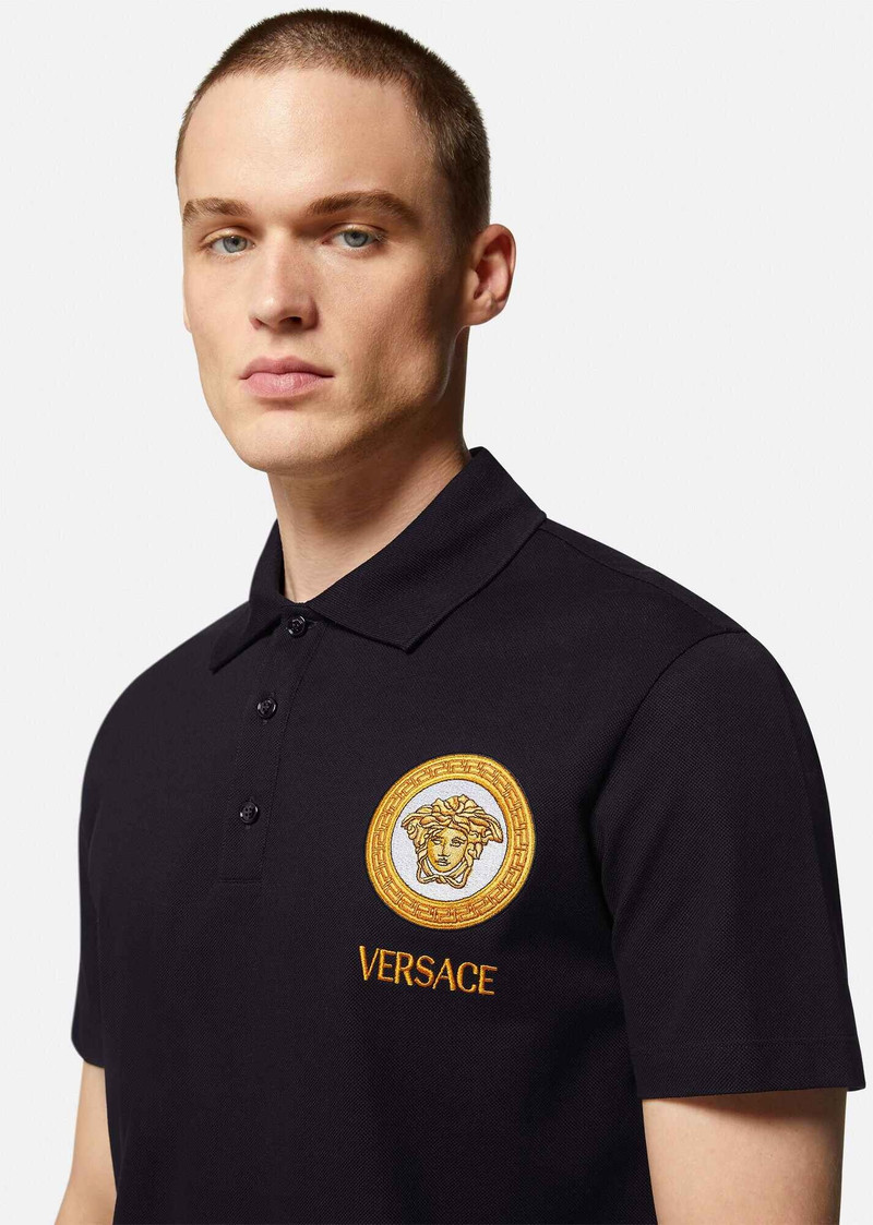 Medusa Embroidered Polo Shirt 5